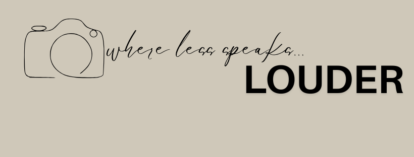 Minimalist text design with 'LOUDER' typography on light background.