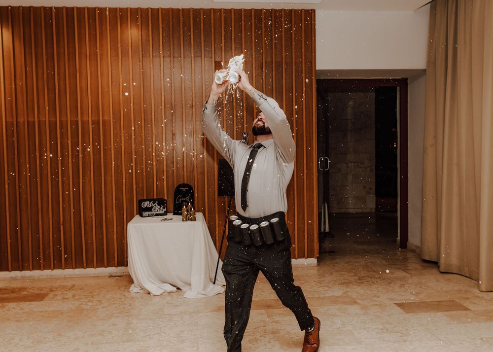 Dreams Playa Mujeres Golf & Spa Resort Wedding groomsmen entrance