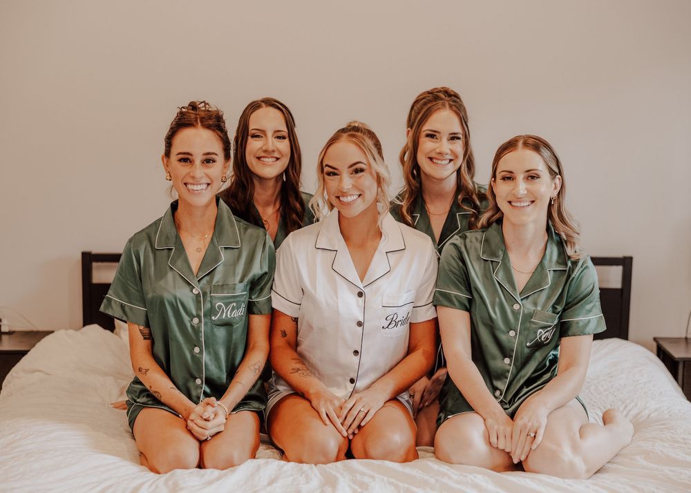 Canmore wedding bridal party photos