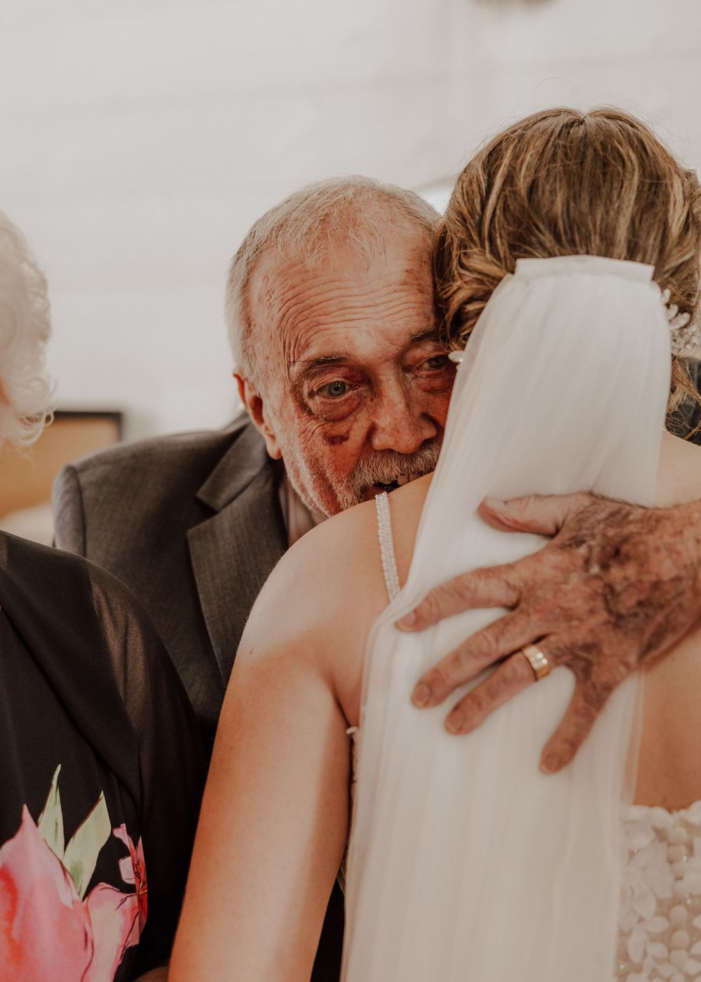 Calgary, Alberta Wedding grandparents first look