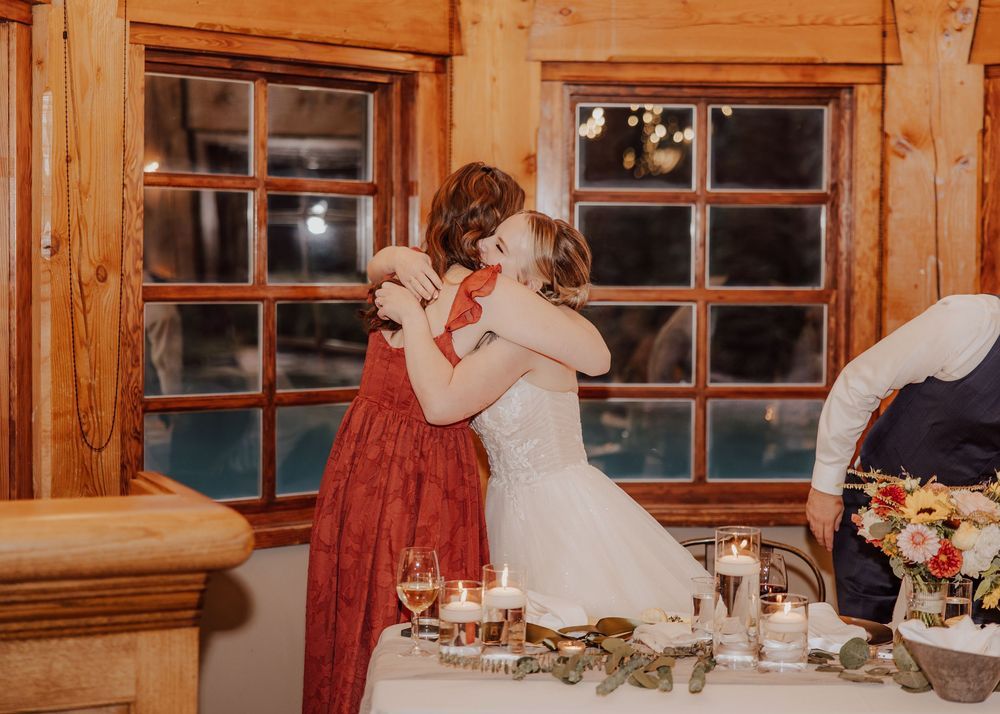 Wedding at Emerald Lake Lodge in Fields British Columbia maid of honor speech