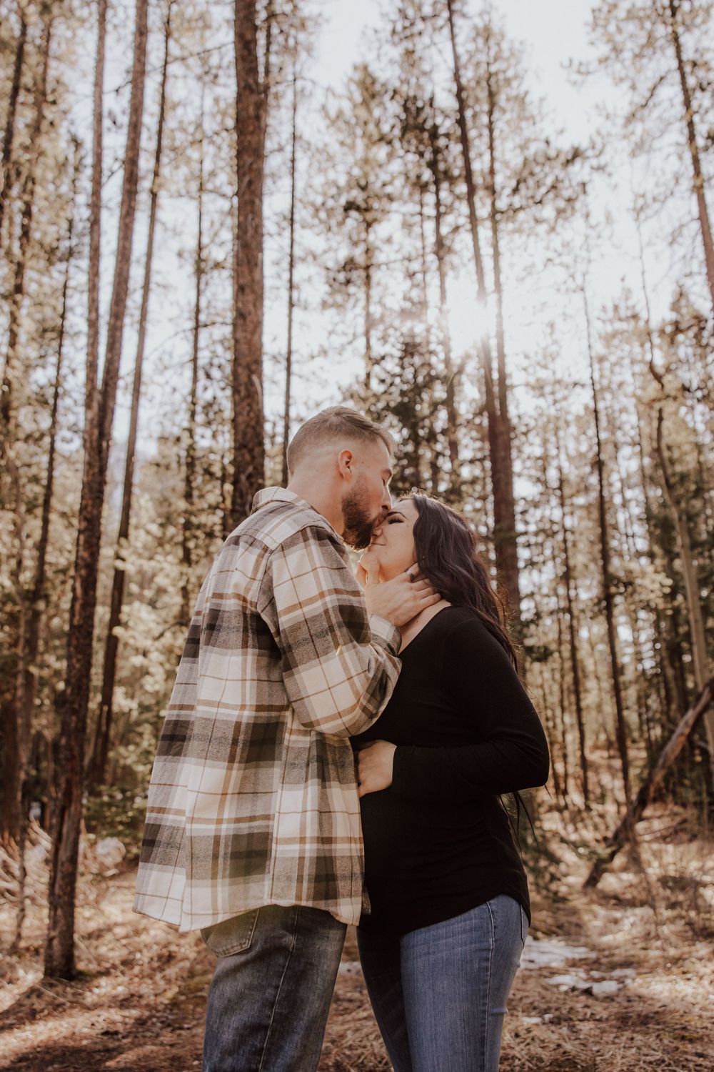 Canmore, Alberta maternity photos with husband