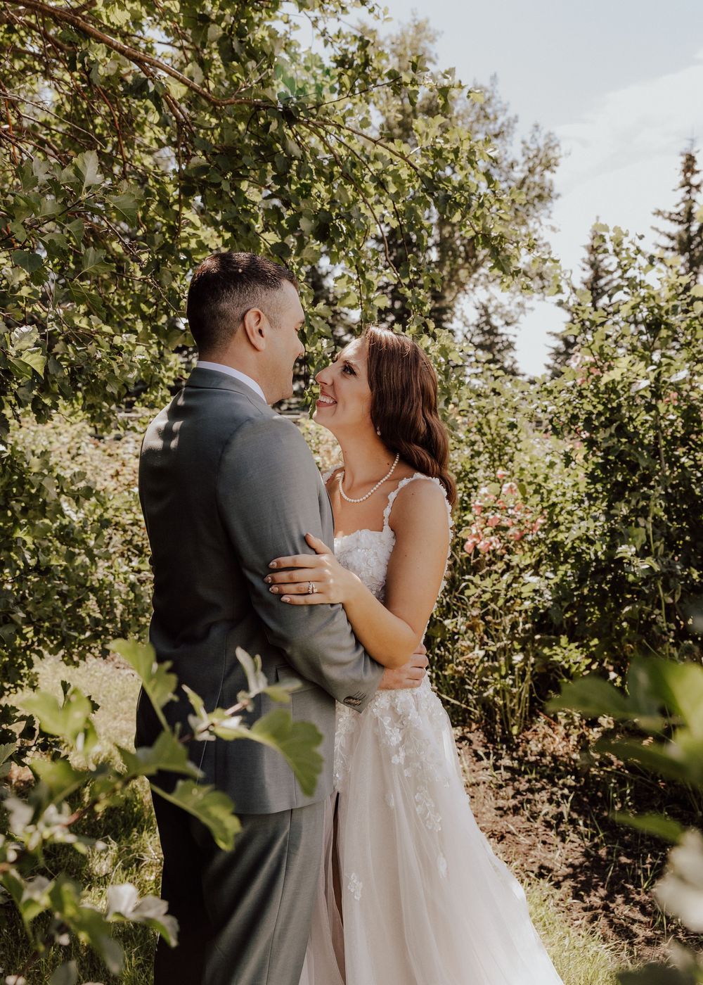 Calgary, Alberta Wedding bride and groom