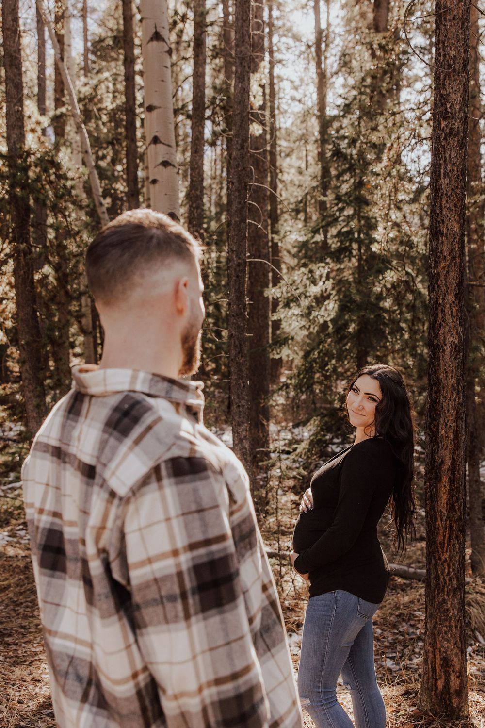 Canmore, Alberta maternity photos with husband