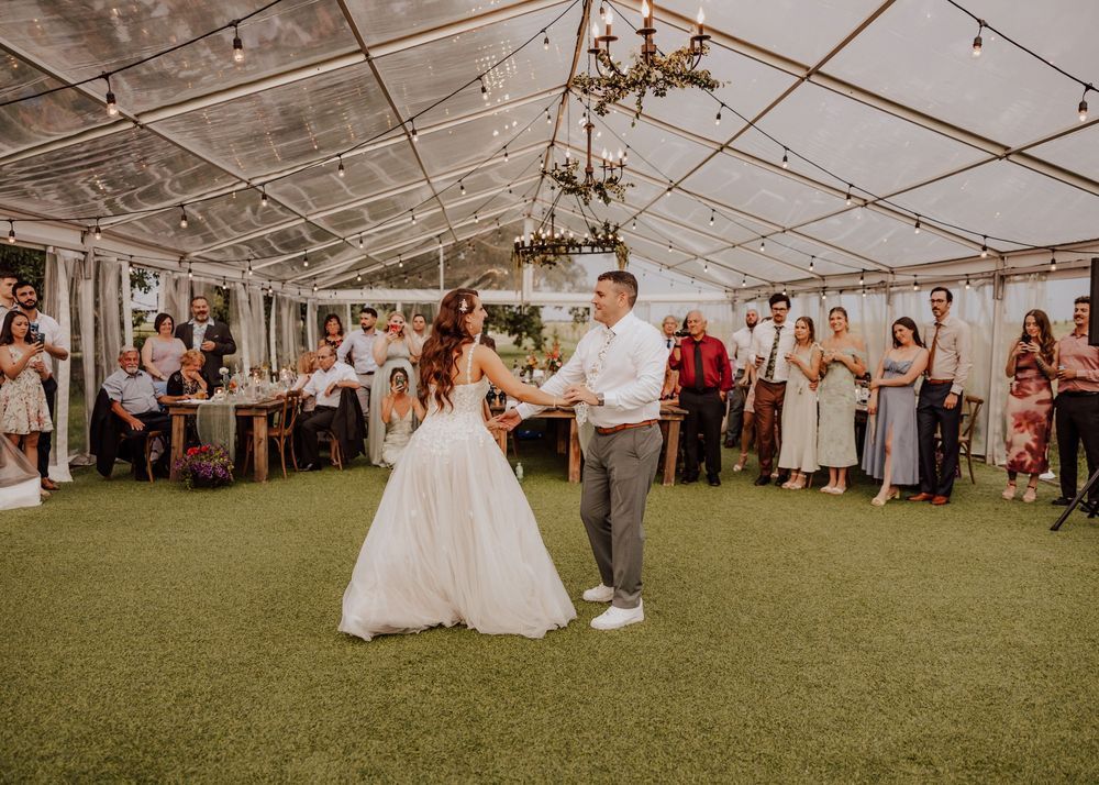 Calgary, Alberta Wedding bride and groom first dance