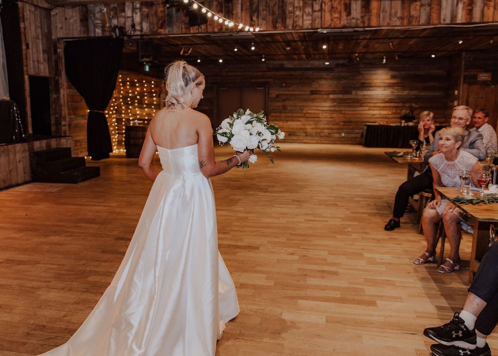 Canmore Cornerstone Wedding bouquet dedication.