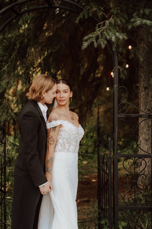 Calgary, Alberta wedding LGBTQ couple at Pine and Pond Wedding Venue