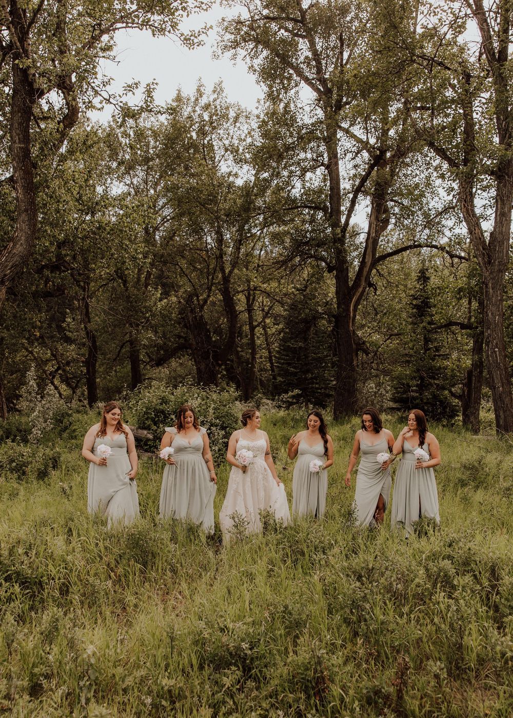 Calgary, Alberta bridal party wedding photos
