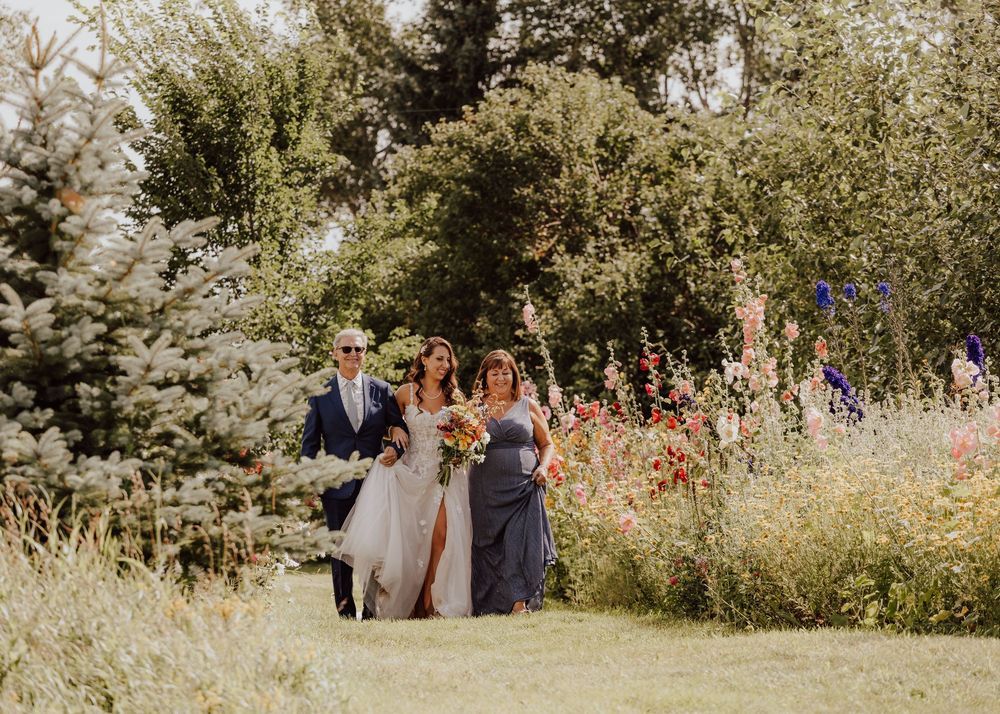 Calgary, Alberta Wedding ceremony entrance for bride and parents