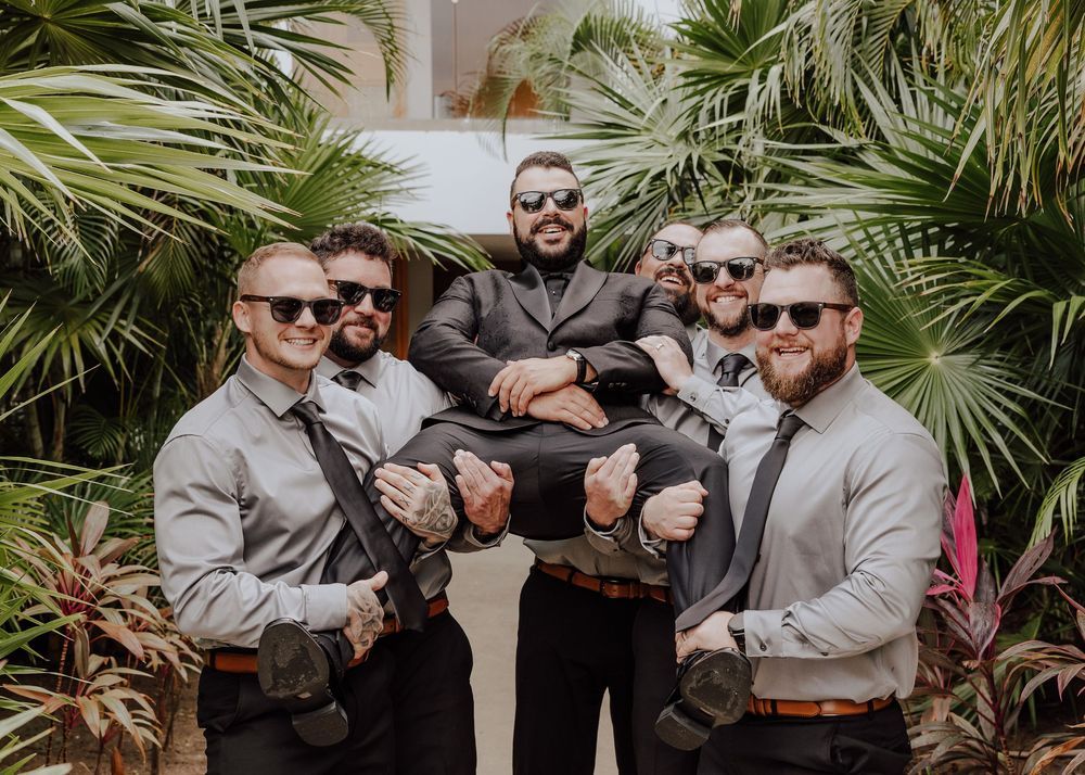 Dreams Playa Mujeres Wedding groomsmen