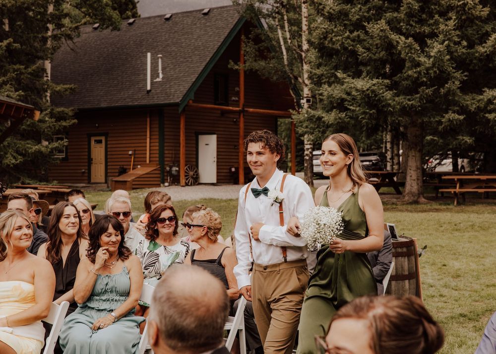 Canmore Cornerstone wedding ceremony party entrance