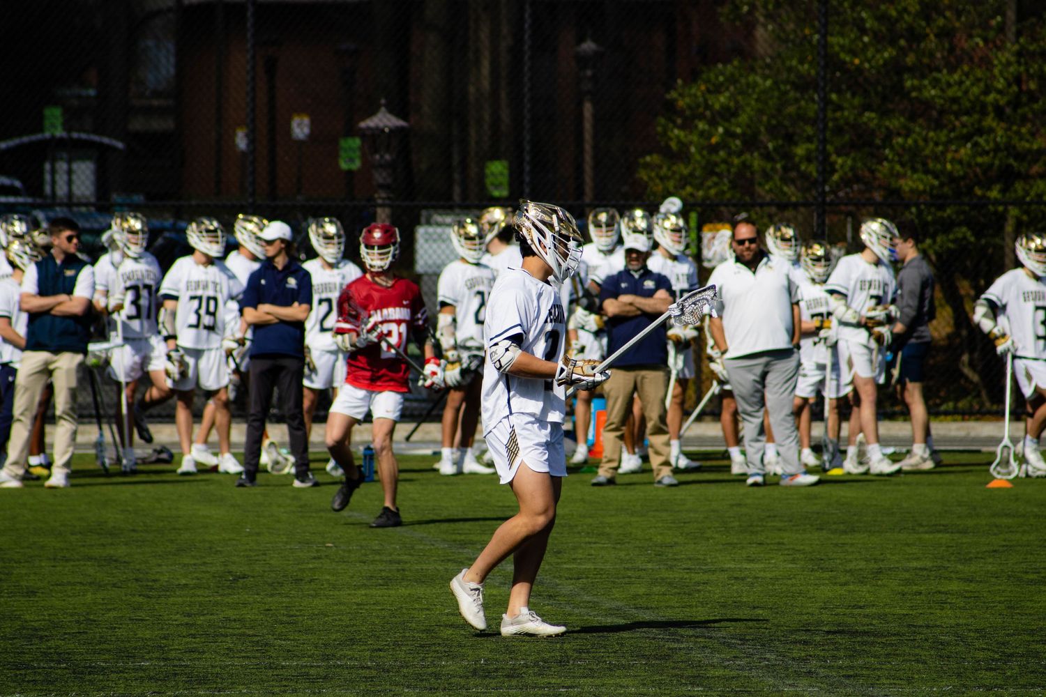 GT Lacrosse waiting for action.