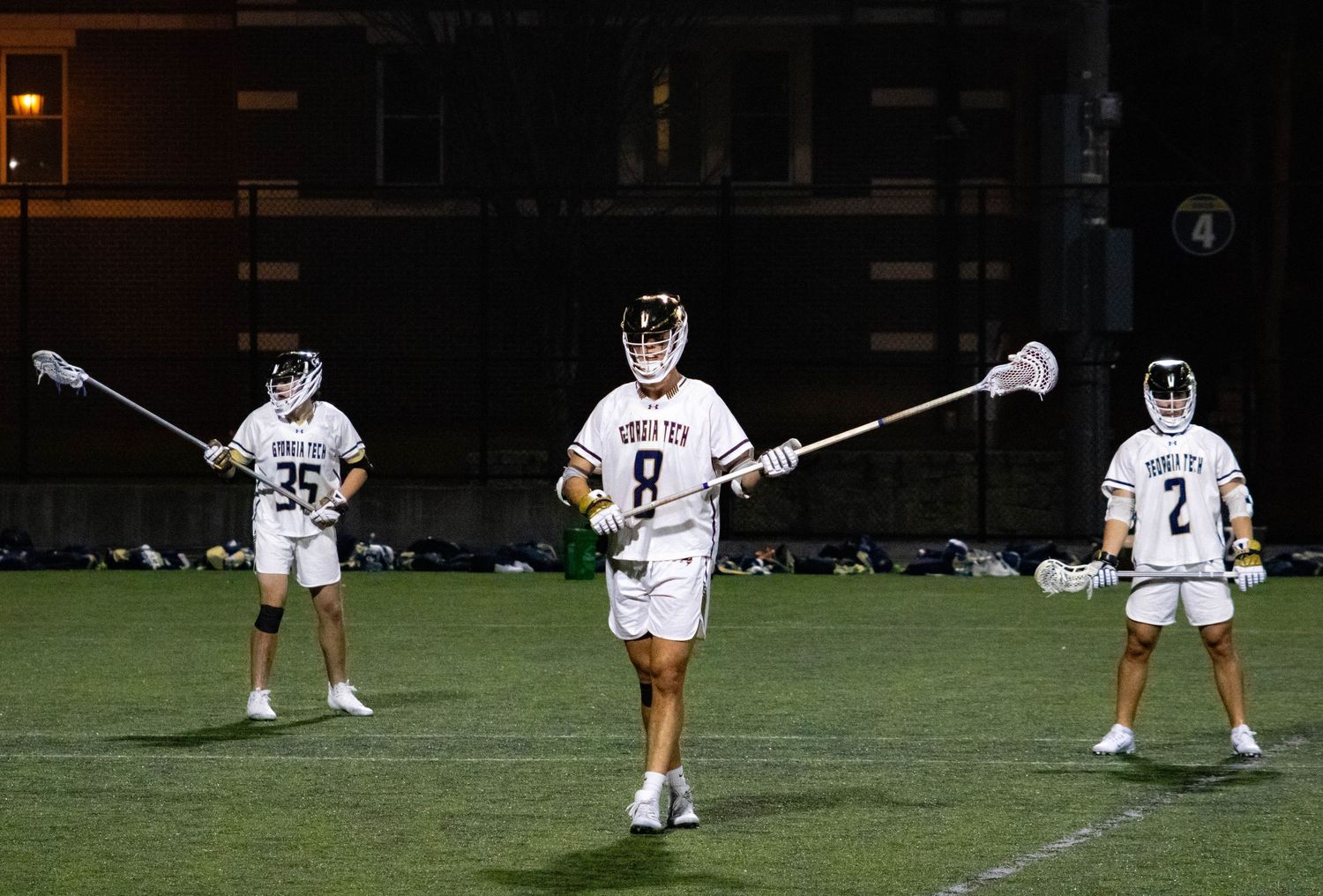 GT lacrosse defense.