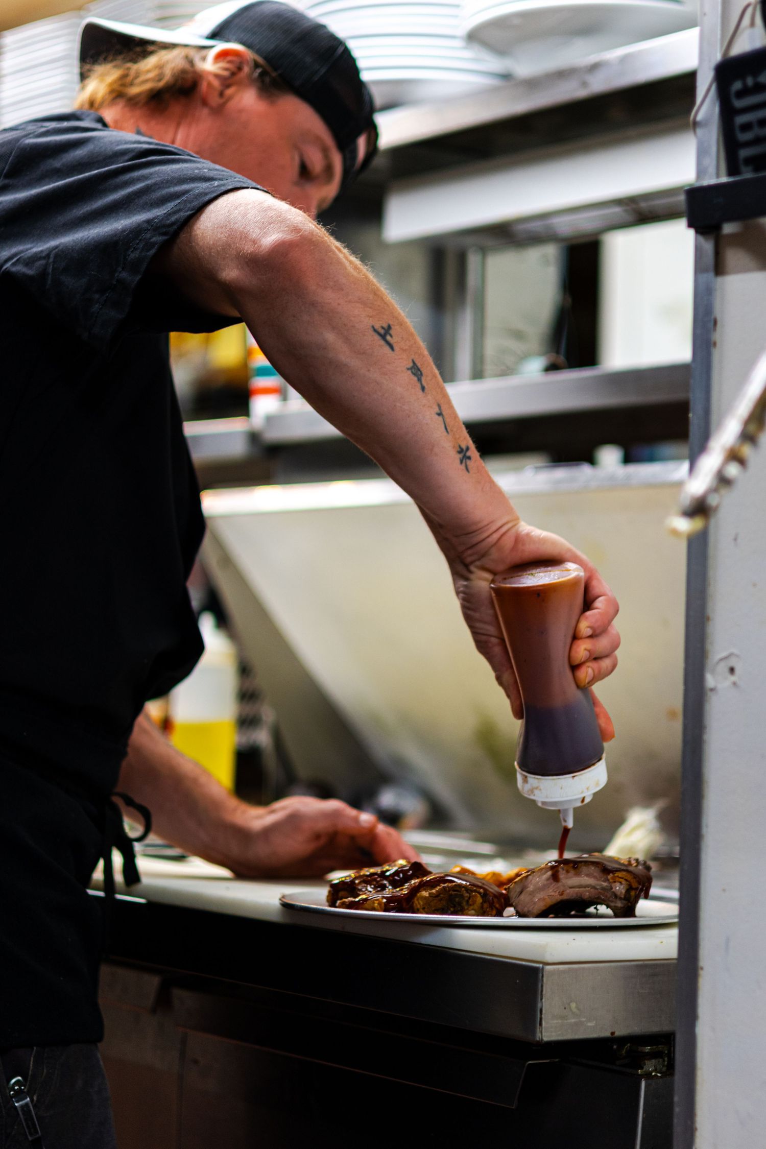Wycombe cook with food.