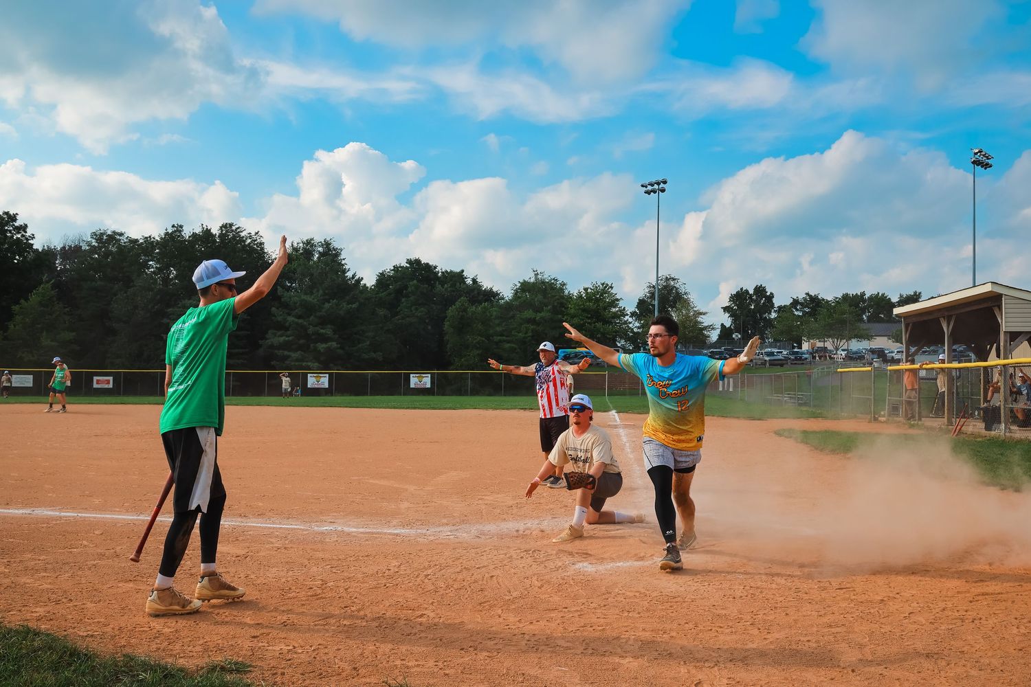 Lukestrong softball umpire.