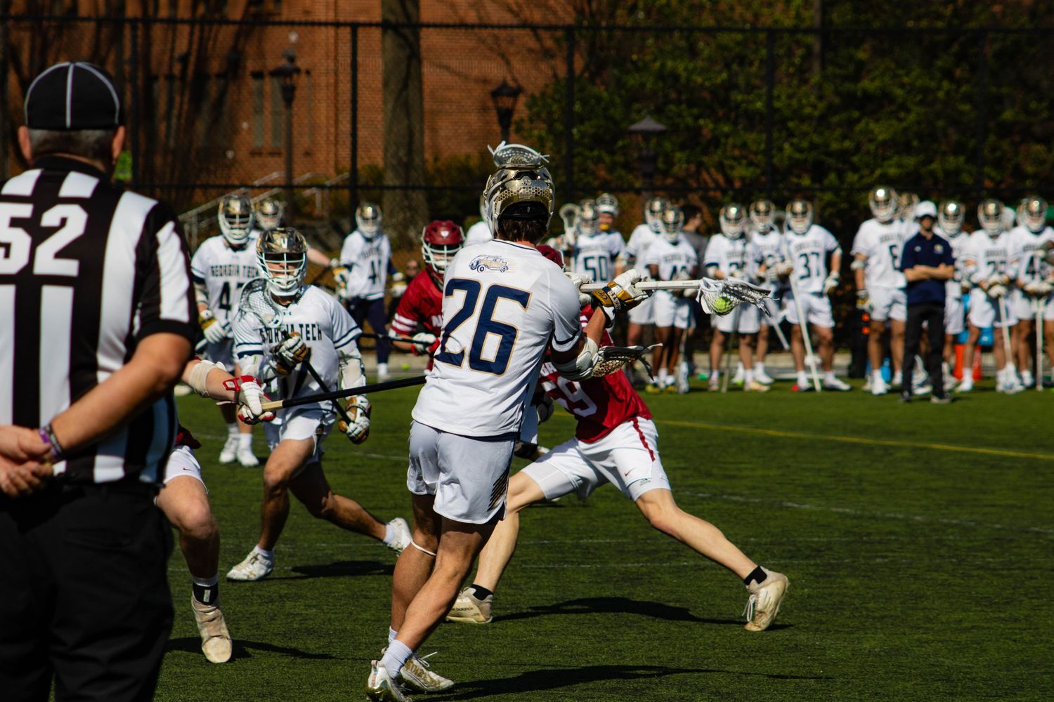 GT Lacrosse passing.