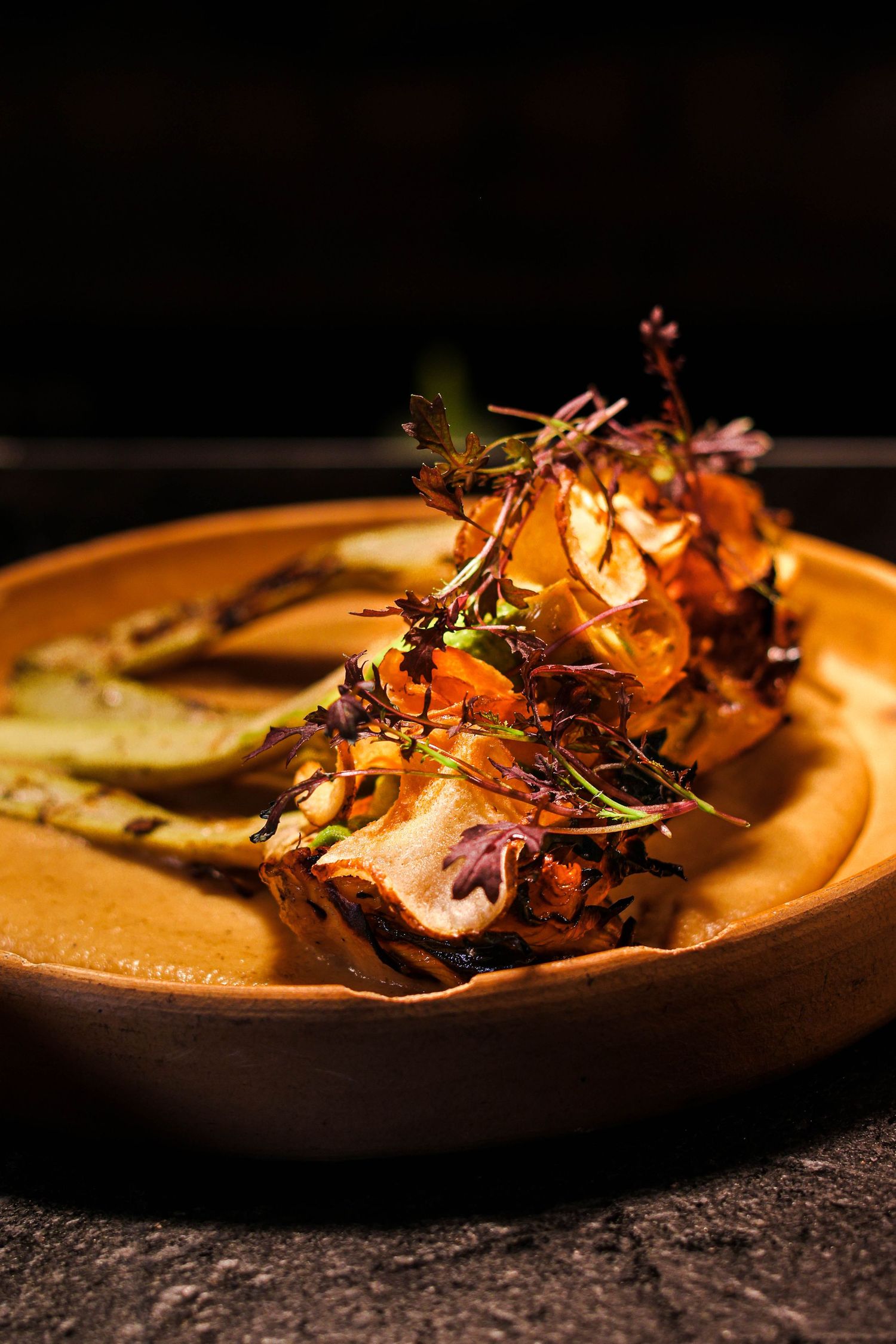 Palo Santo high class dish.