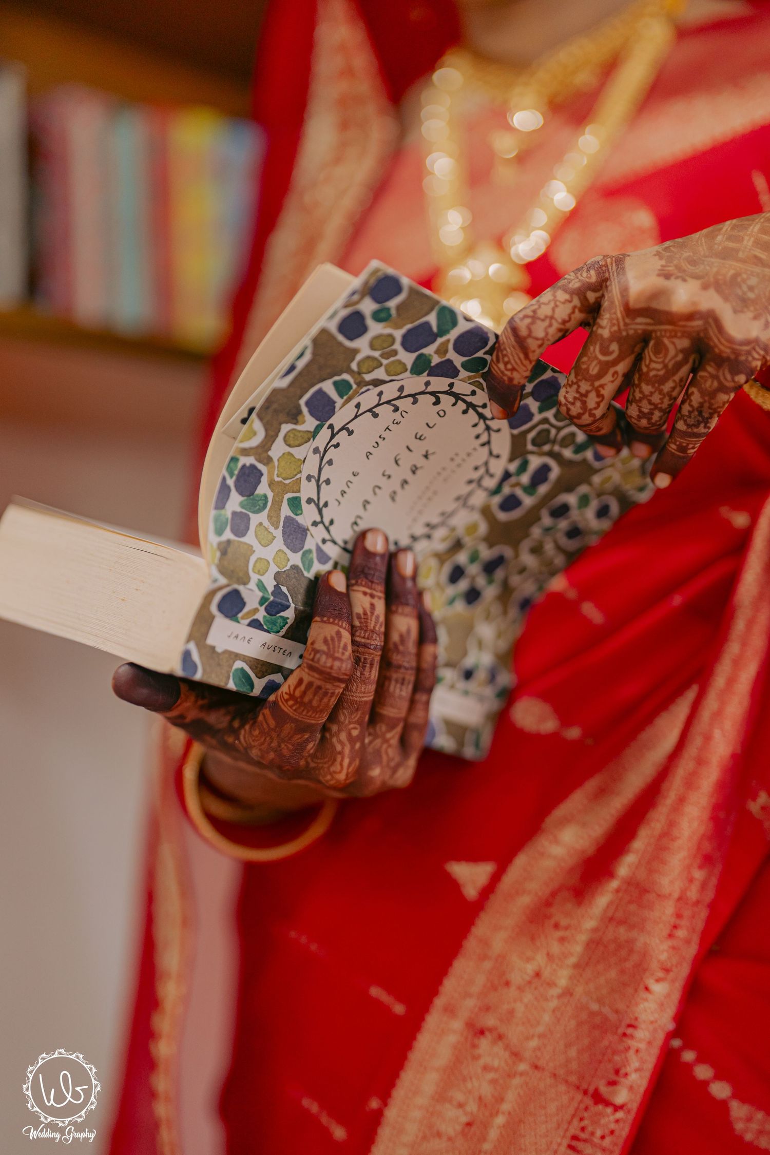 Detailed shots of henna-decorated hands with traditional Indian jewelry and decorative plates.