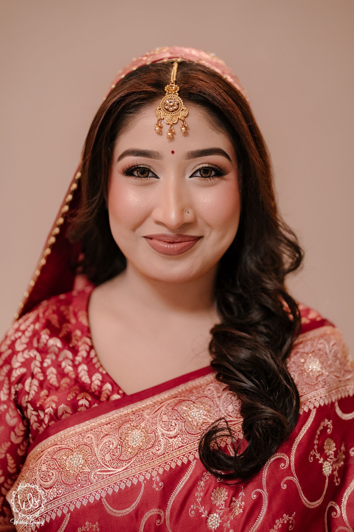 Close-up shots of traditional South Asian bridal attire featuring intricate red and gold embroidery.