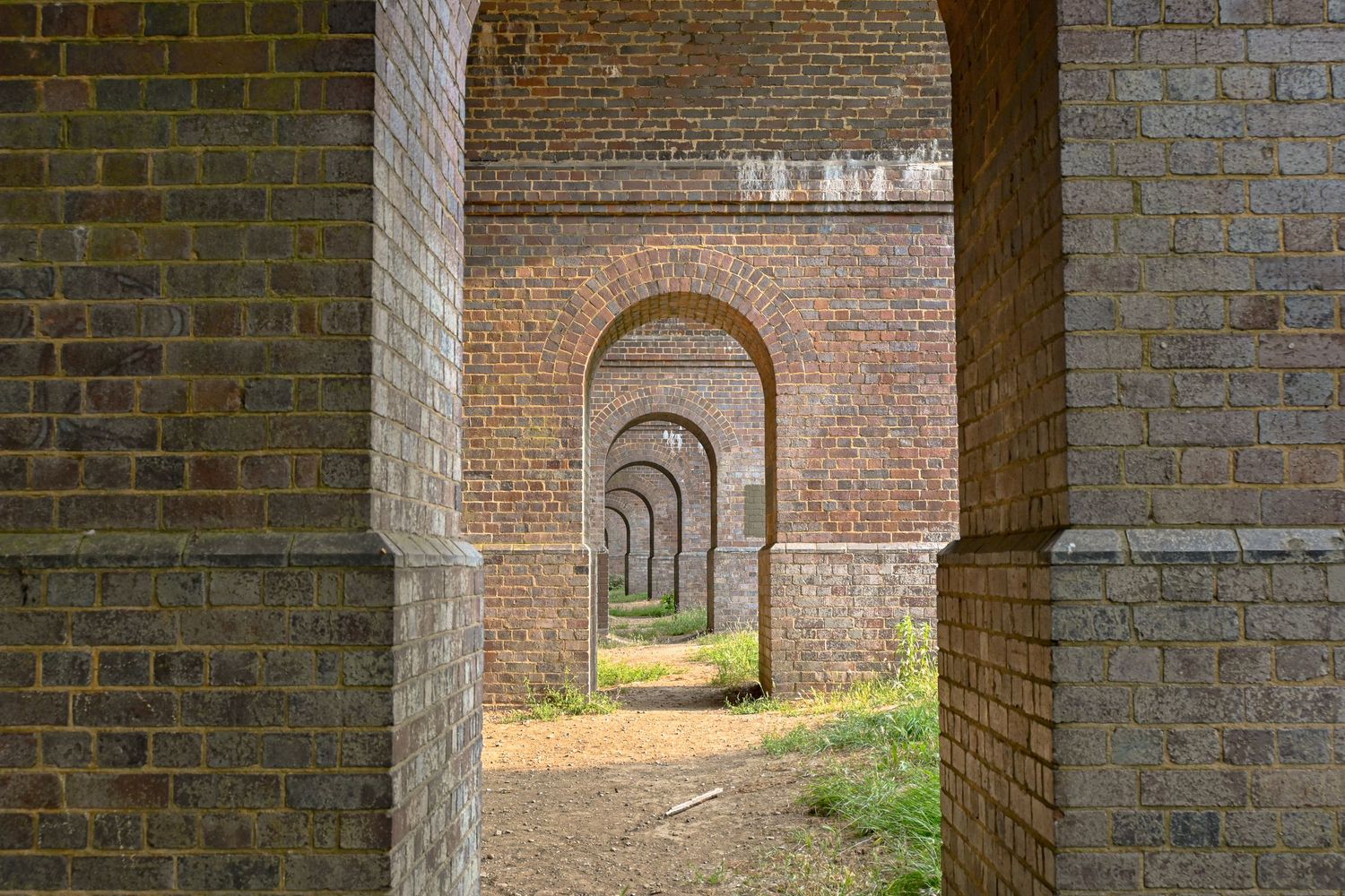 Arnos Viaduct during sunshine as viaduct photography available as fine art prints and gallery frame.