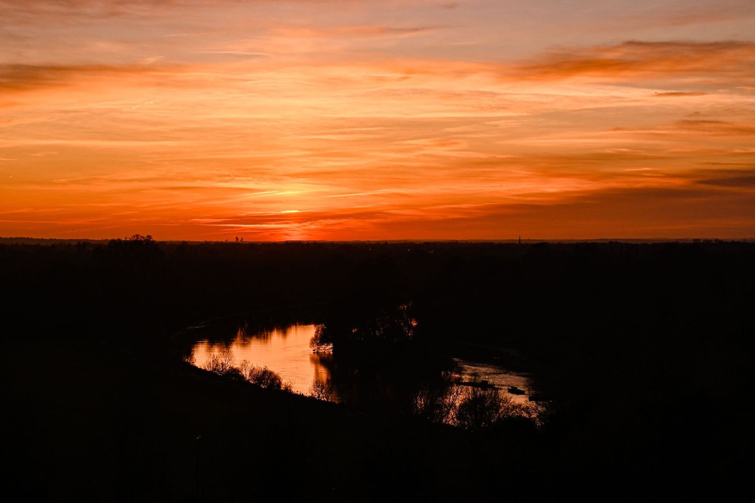 After cloudy sunset at Richmond Hill as golden hour photography available as fine art wall prints.