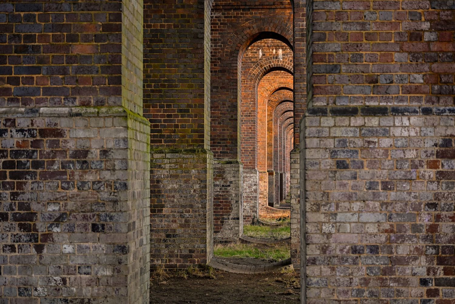 Sun light touches viaduct as viaduct photography available as fine art prints and gallery frame.