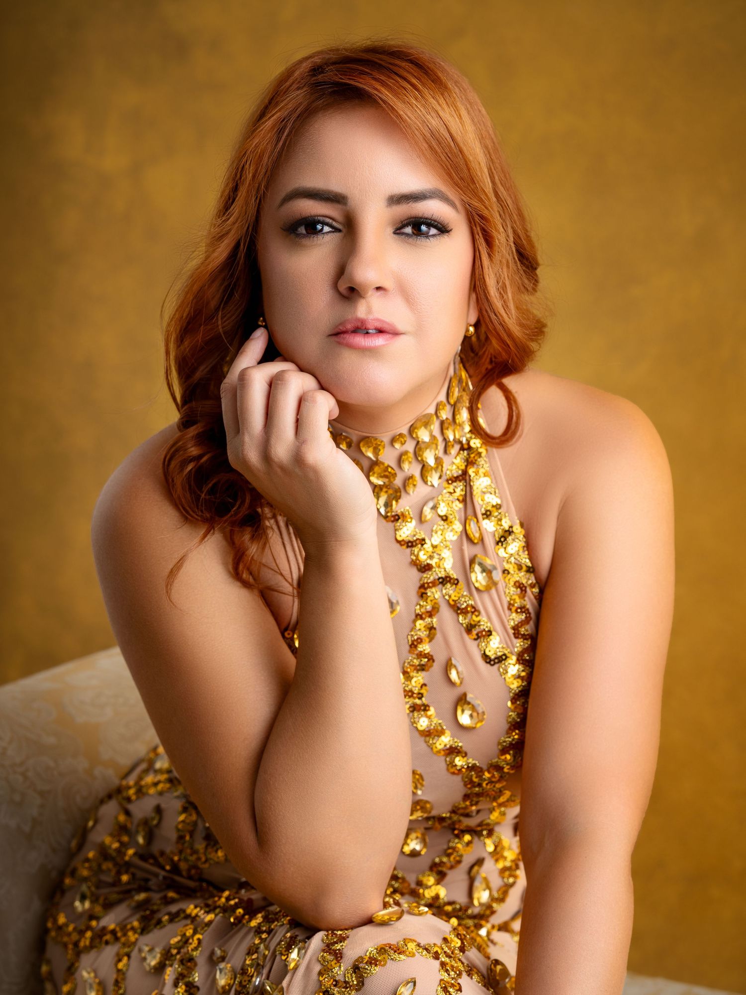 Lucy captured in a high-fashion editorial photoshoot, highlighting glamour, confidence, and beauty.