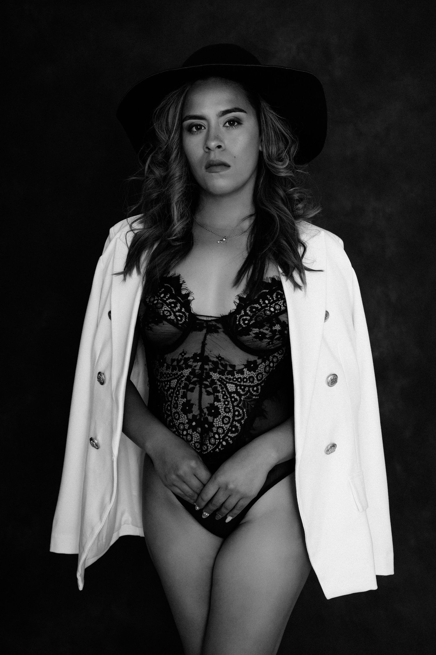 Everyday woman reimagined as a supermodel in a fashion-forward, inspirational photoshoot