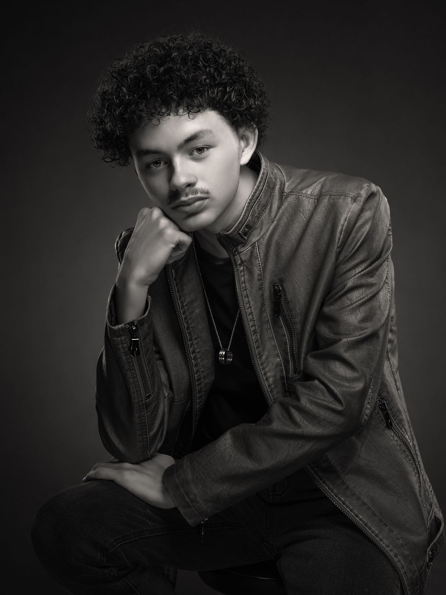Professional portrait of a rising actor in Florida, showcasing charisma and style. Young actor headshot photography in Central Florida