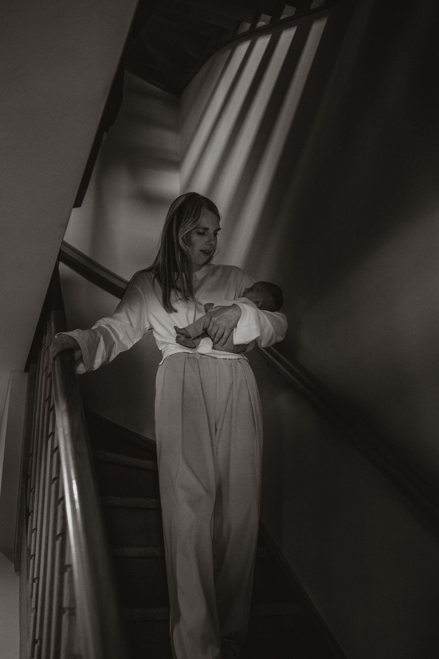 Newborn lifestyle foto met natuurlijk licht