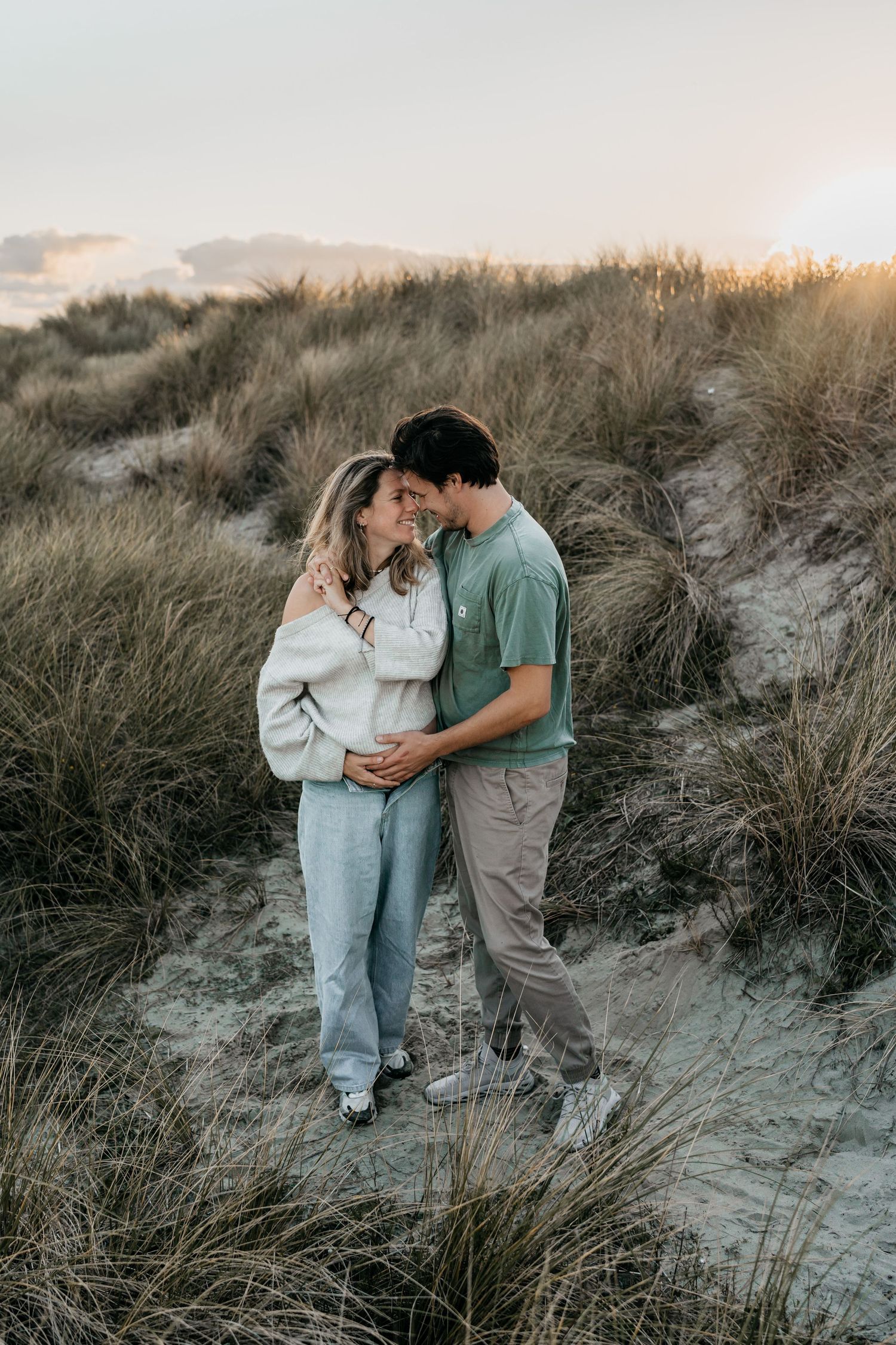 Zwangerschapsfotografie in de duinen in Zeeland
