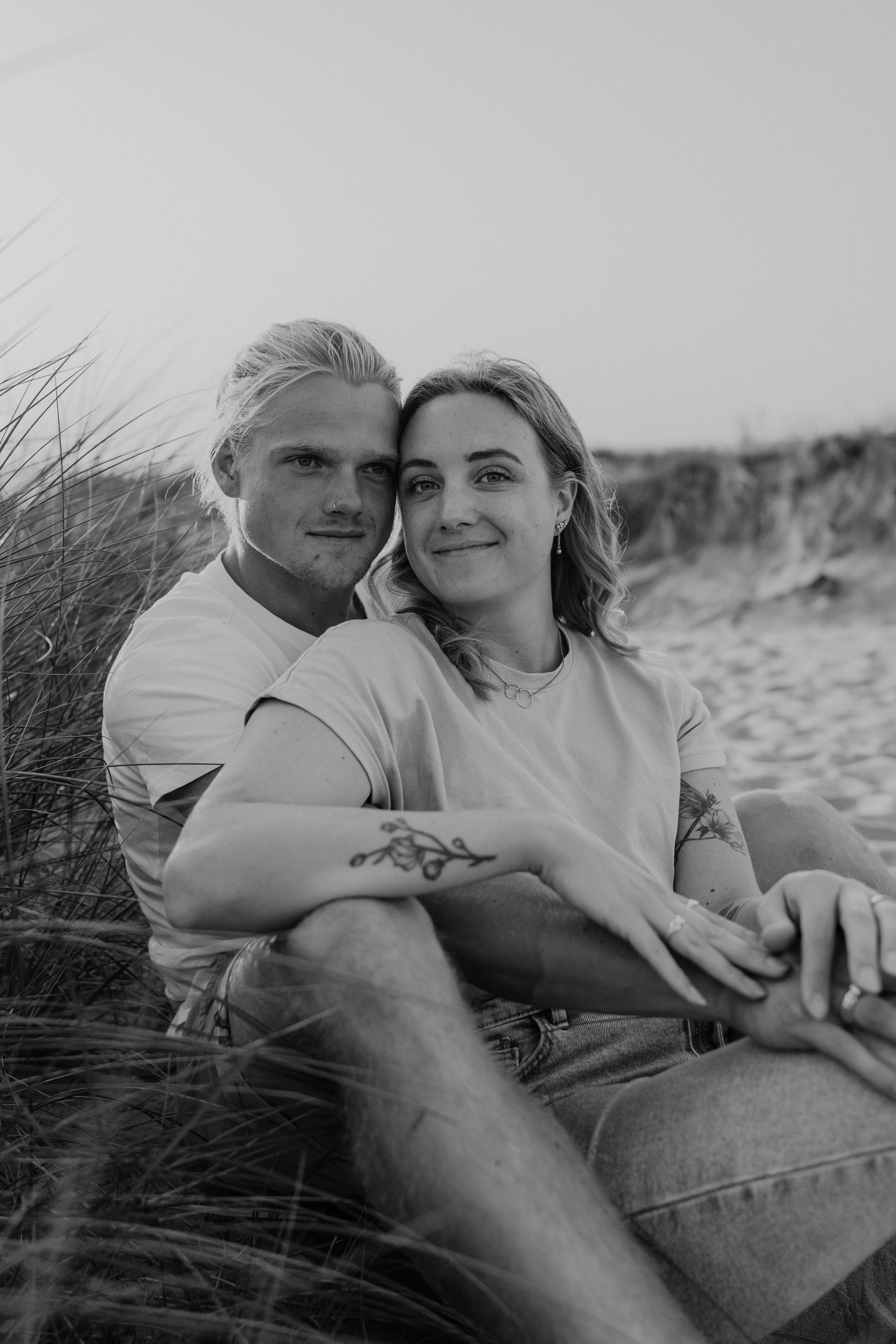 Portretfoto van koppel tijdens coupleshoot