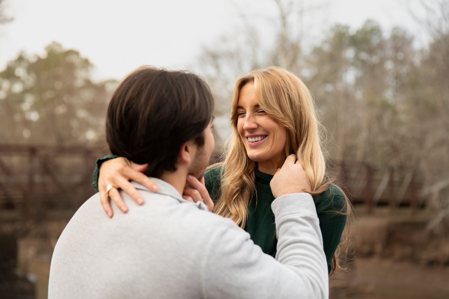 Kennesaw Georgia engagement photographer romantic couple at sunset North metro Atlanta