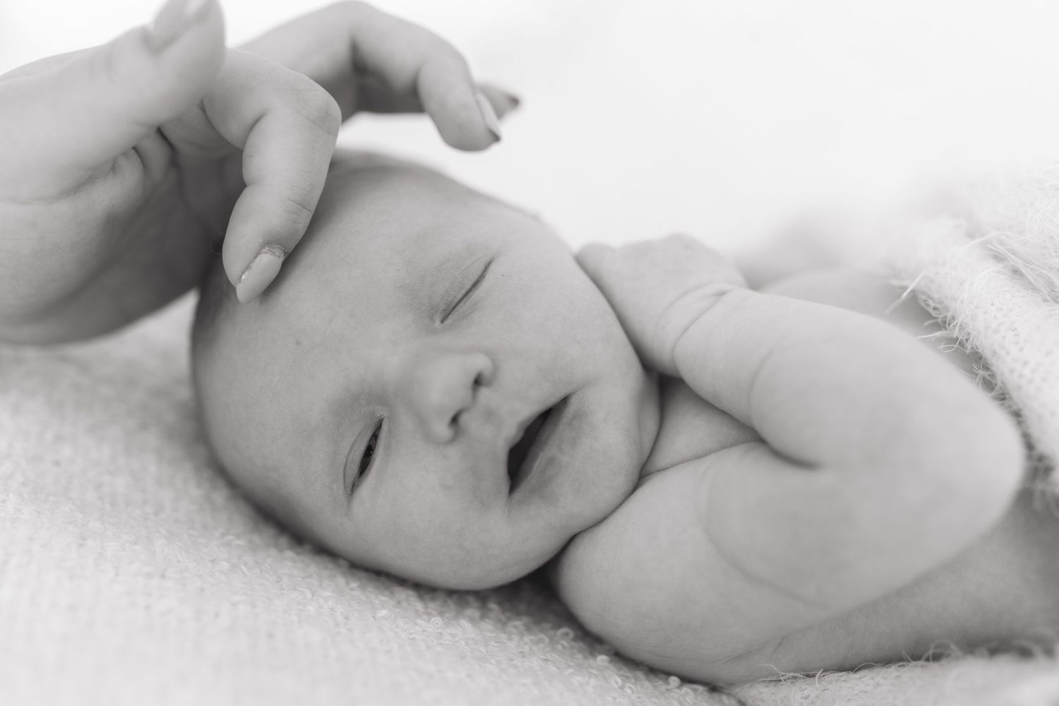 Newborn kuvaus luonnonvalossa