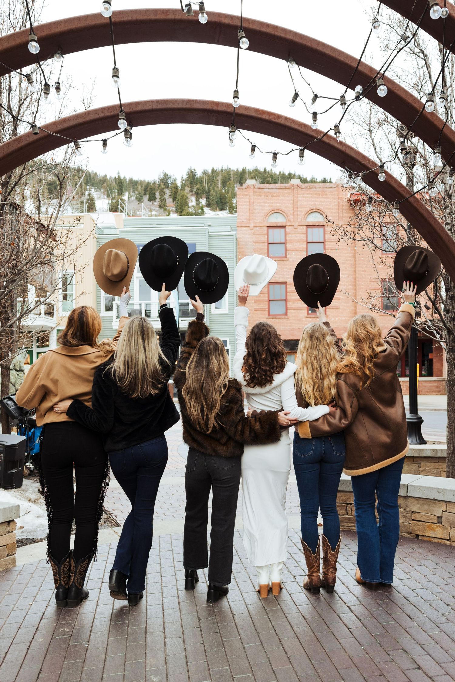 Bachelorette weekend at Park City Main Street, Utah in winter photography by Av Potter Photo a Utah wedding and lifestyle photographer