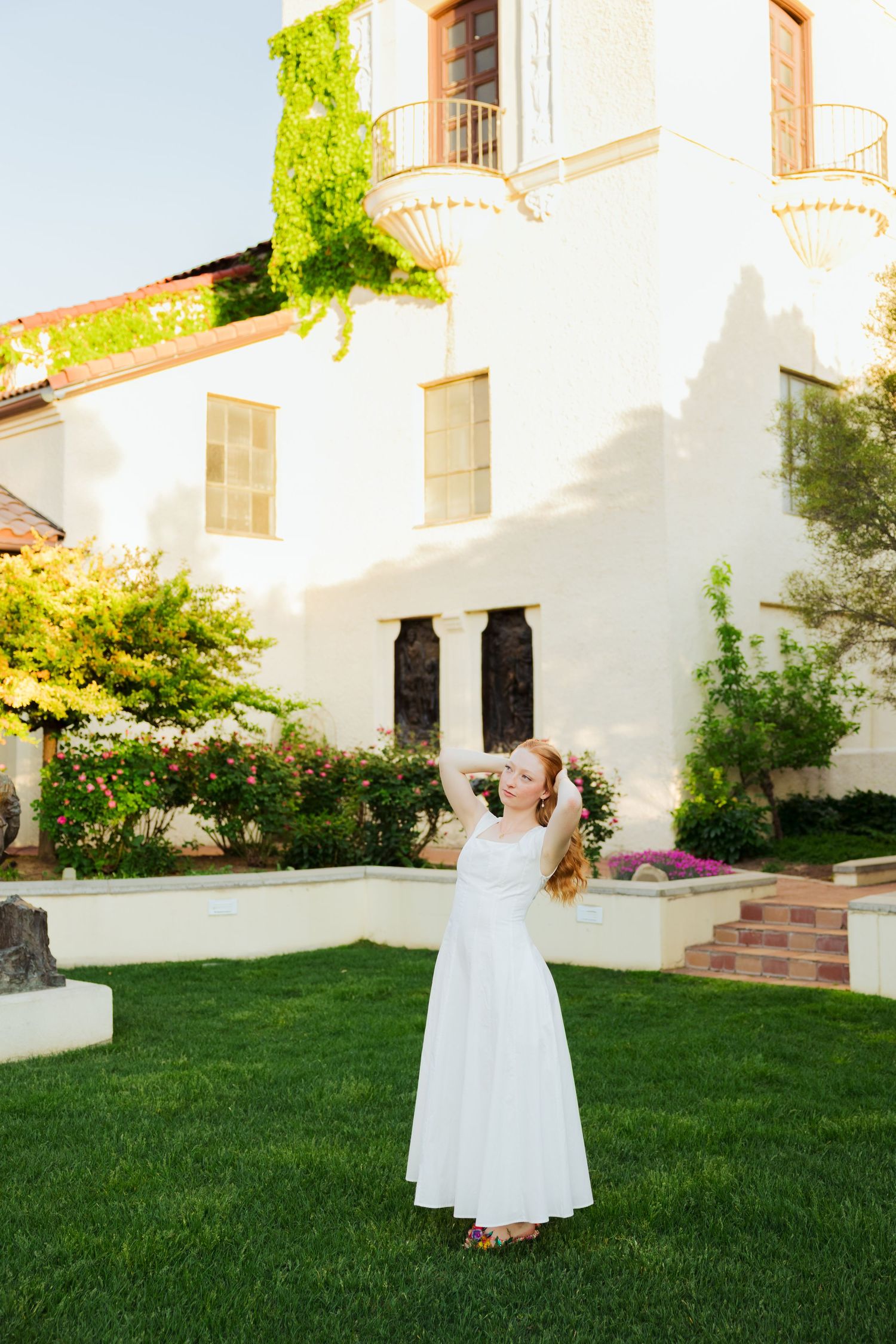 Senior photos at The Springville Art Museum in Springville, Utah photography by Av Potter Photo a Utah wedding and lifestyle photographer