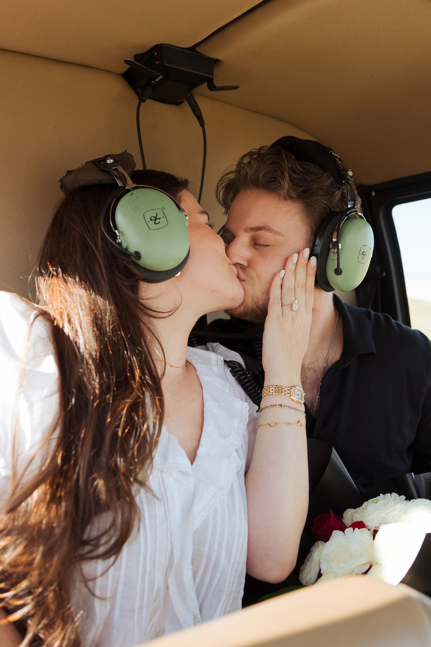 Helicopter Proposal at Stansbury Island in Utah photography by Av Potter Photo a Utah wedding and lifestyle photographer