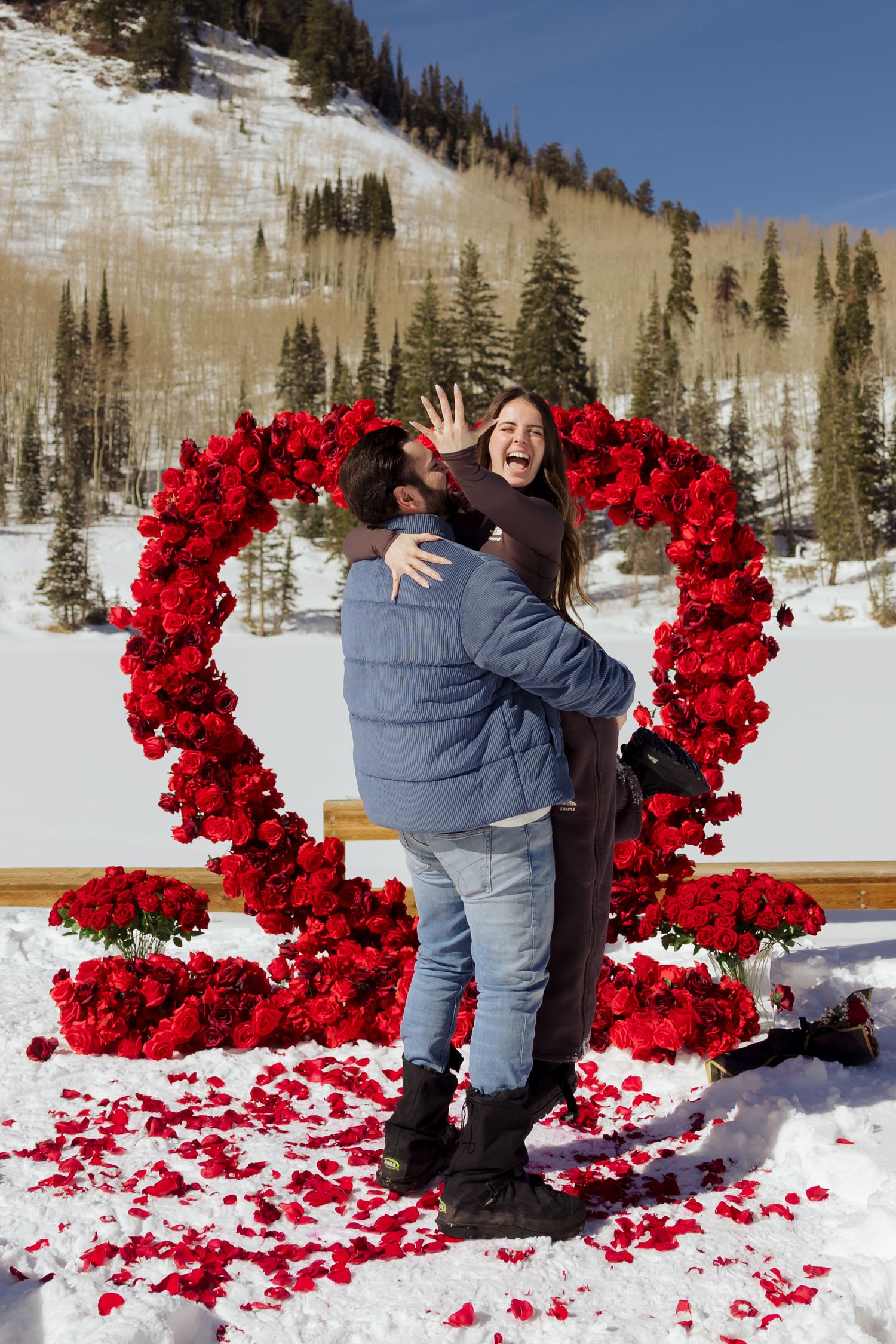 Proposal at The Nordic Center photography by Av Potter Photo a Utah wedding and lifestyle photographer
