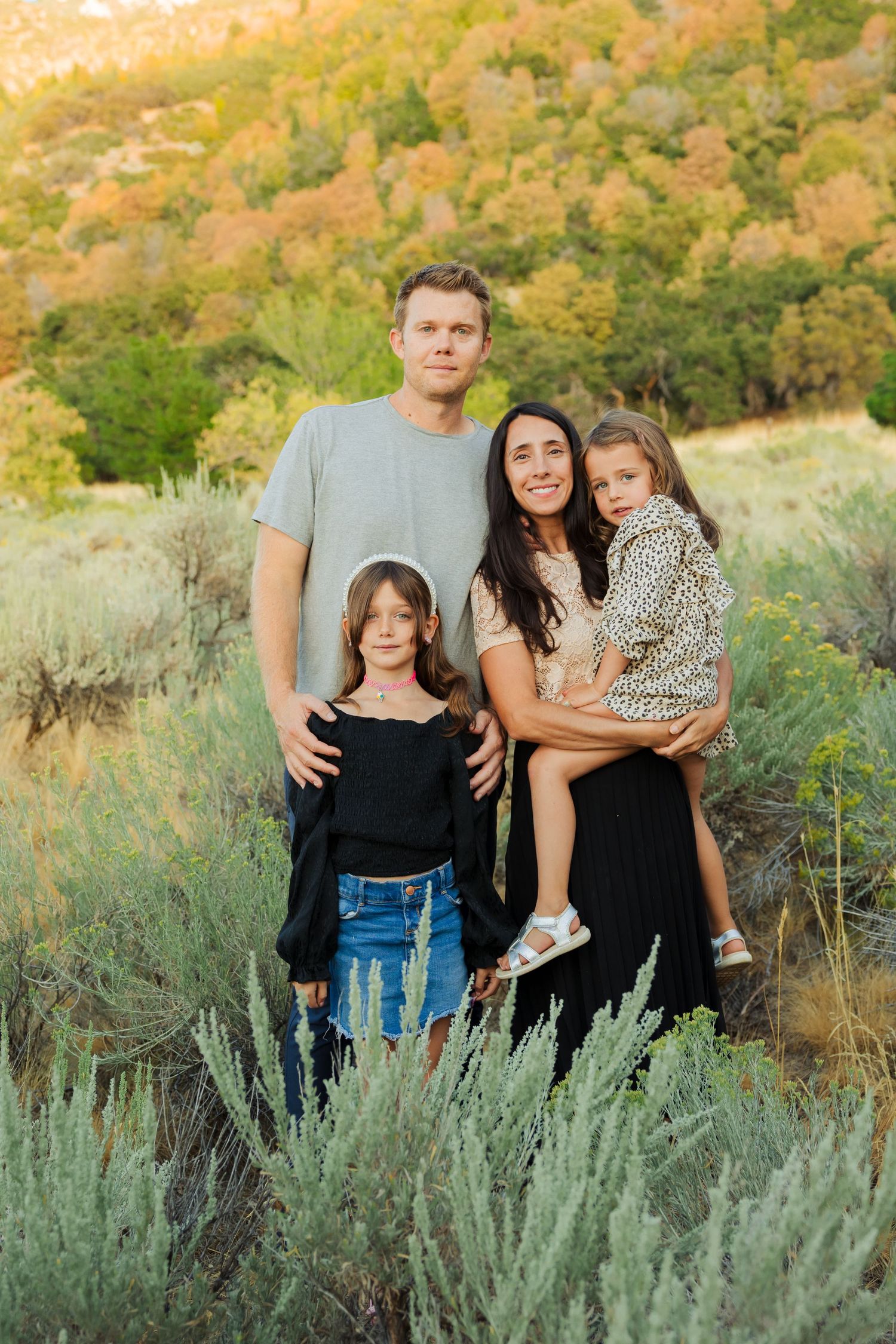 Family at Hidden Valley Park in fall photography by Av Potter Photo a Utah wedding and lifestyle photographer