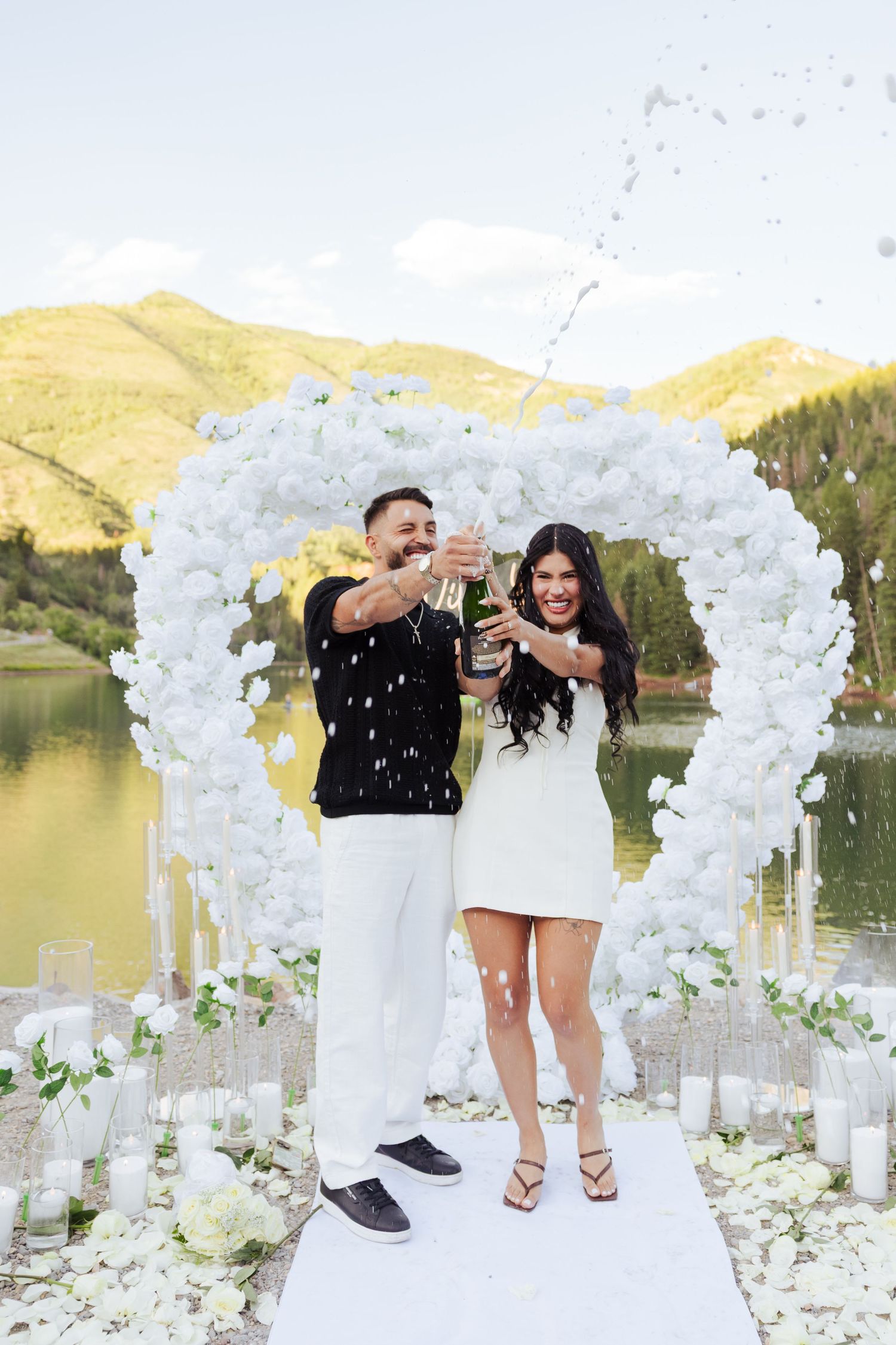 Proposal at Tibble Fork Reservoir in American Fork Canyon, Utah photography by Av Potter Photo a Utah wedding and lifestyle photographer