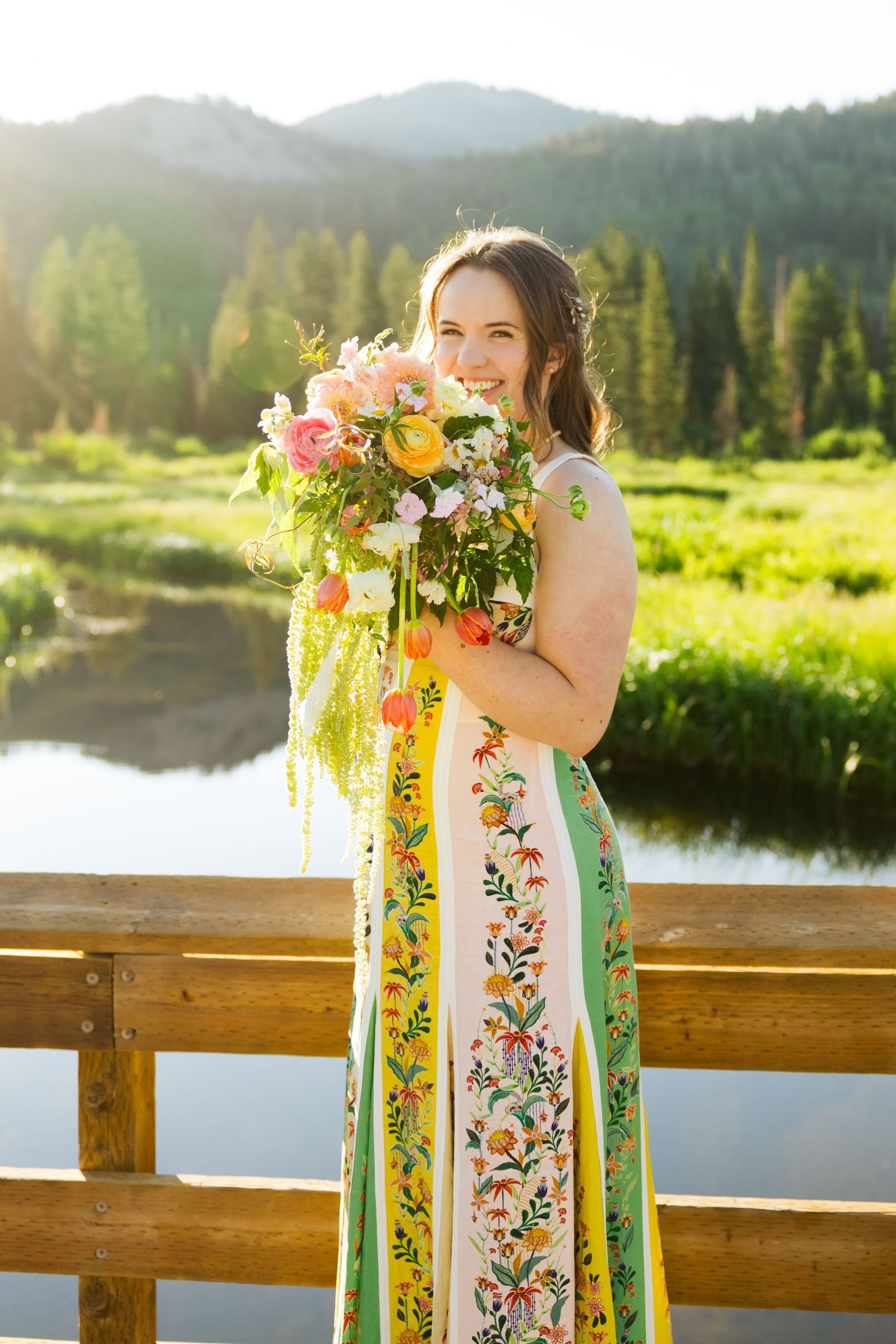 Bride at Silver Lake photography by Av Potter Photo a Utah wedding and lifestyle photographer