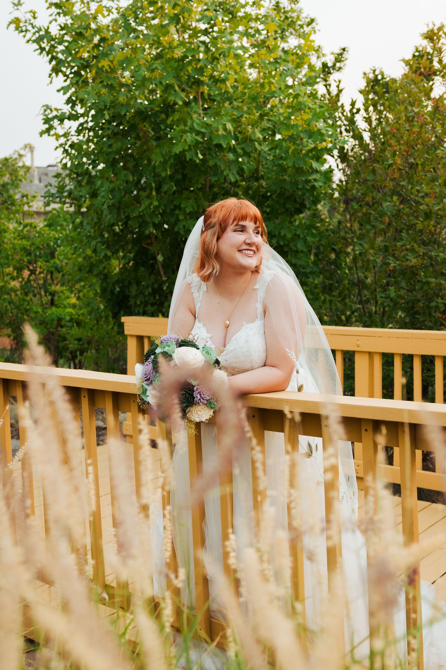 Bride at Sego Lily Gardens photography by Av Potter Photo a Utah wedding and lifestyle photographer