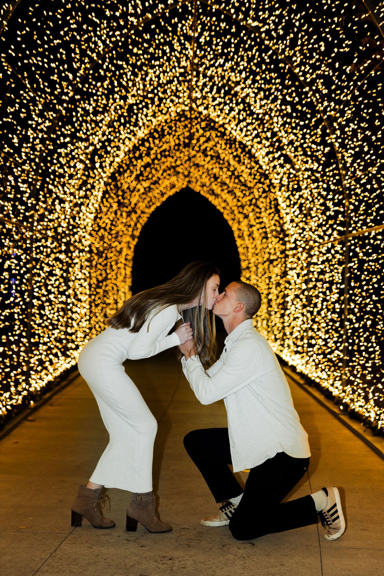 Proposal at Light Walk at Tracy Aviary in Salt Lake City, Utah photography by Av Potter Photo a Utah wedding and lifestyle photographer
