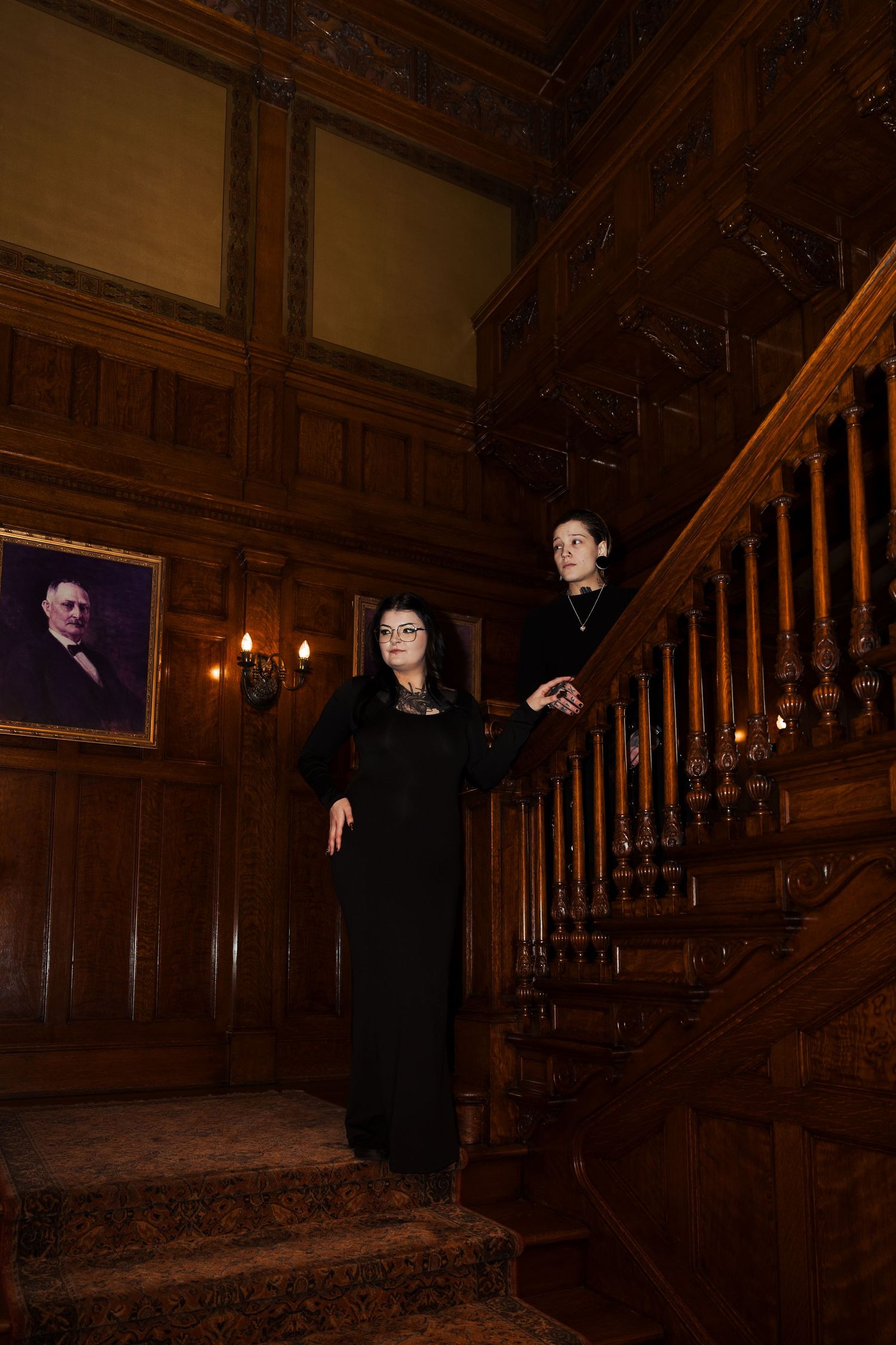Lesbian couple at McCune's Mansion photography by Av Potter Photo a Utah wedding and lifestyle photographer