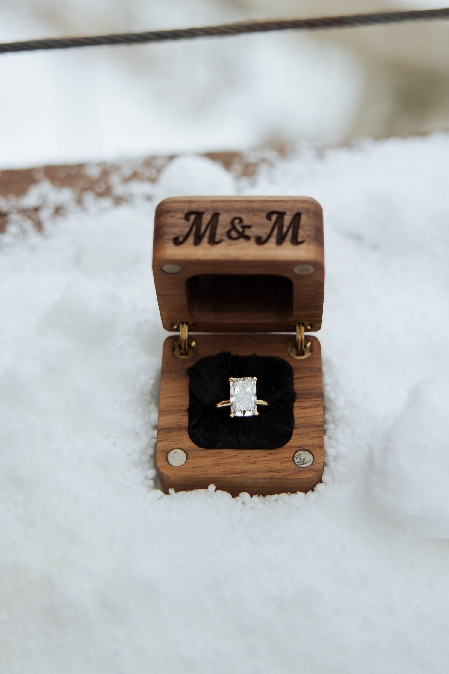 Winter engagement at Stein Eriksen Lodge photography by Av Potter Photo a Utah wedding and lifestyle photographer