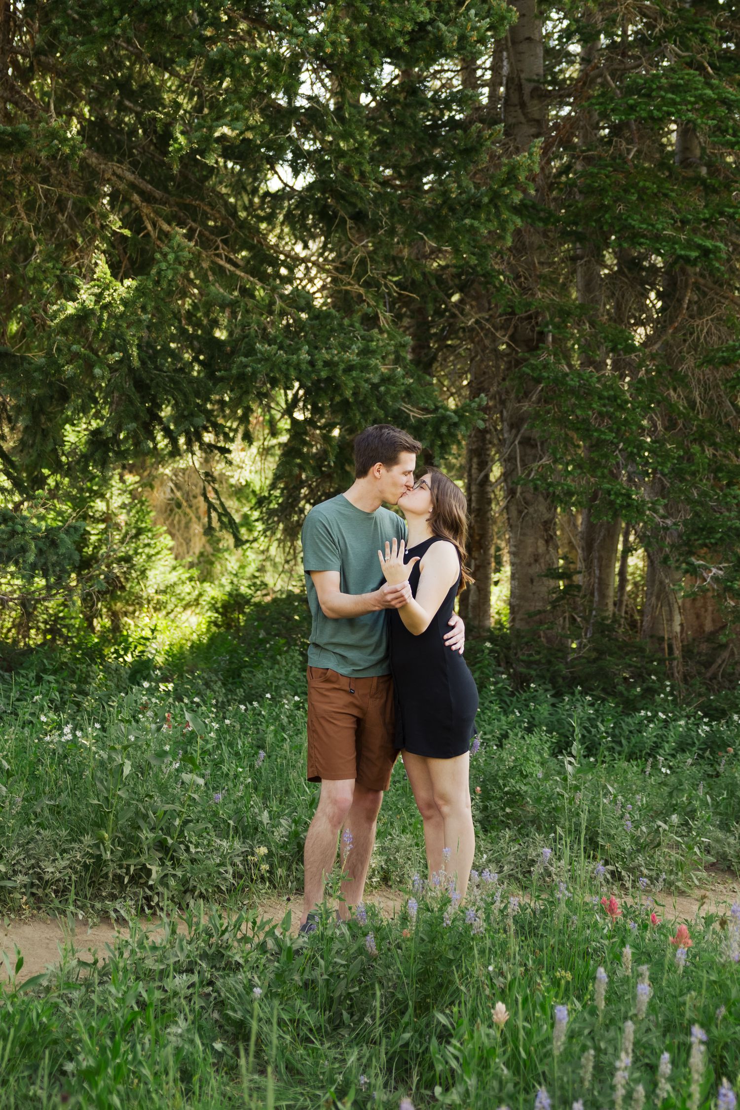 Proposal at Albion Basin in Little Cottonwood Canyon, Utah photography by Av Potter Photo a Utah wedding and lifestyle photographer