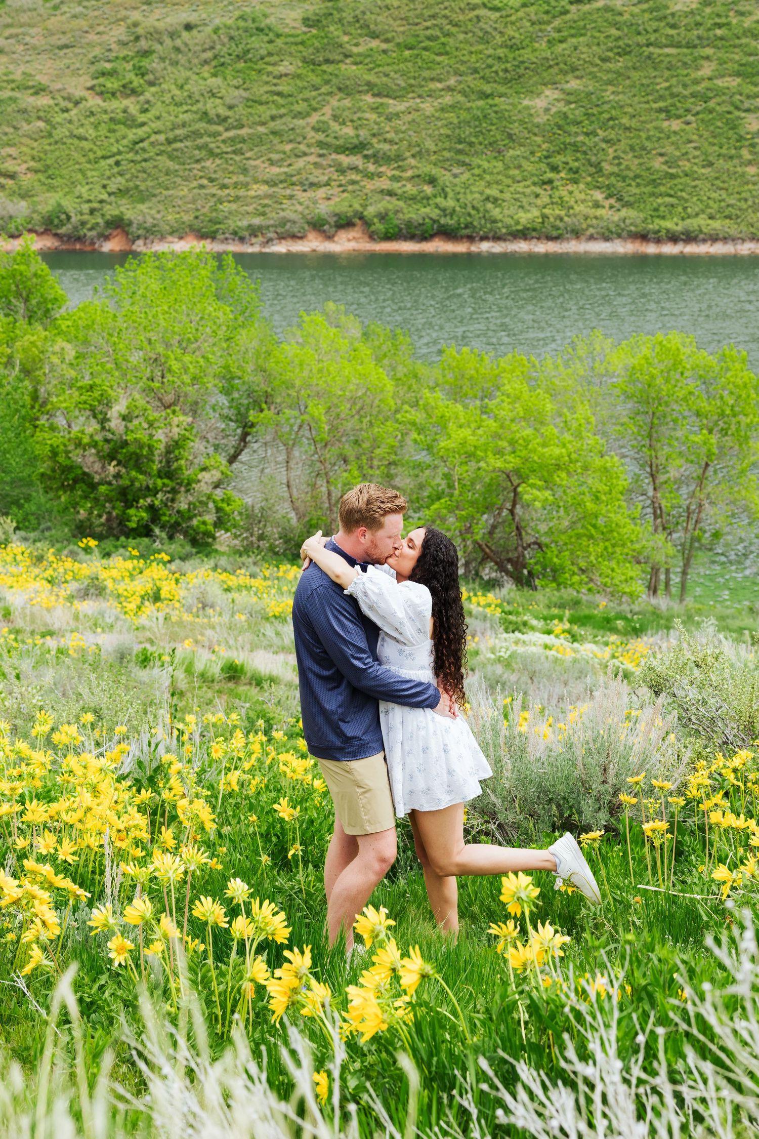 Proposal at Little Dell Reservoir in Parley's Canyon, Utah photography by Av Potter Photo a Utah wedding and lifestyle photographer