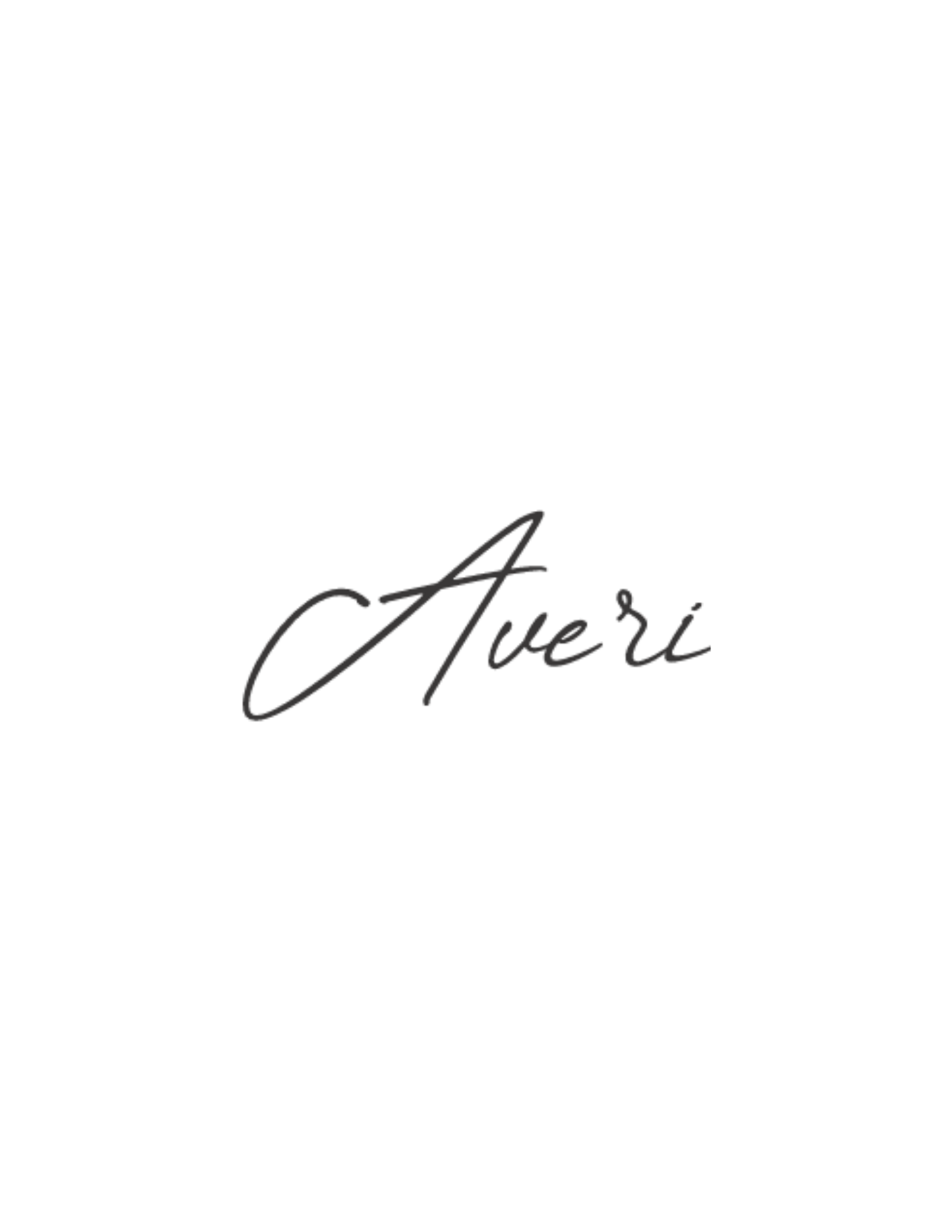 Averi in cursive