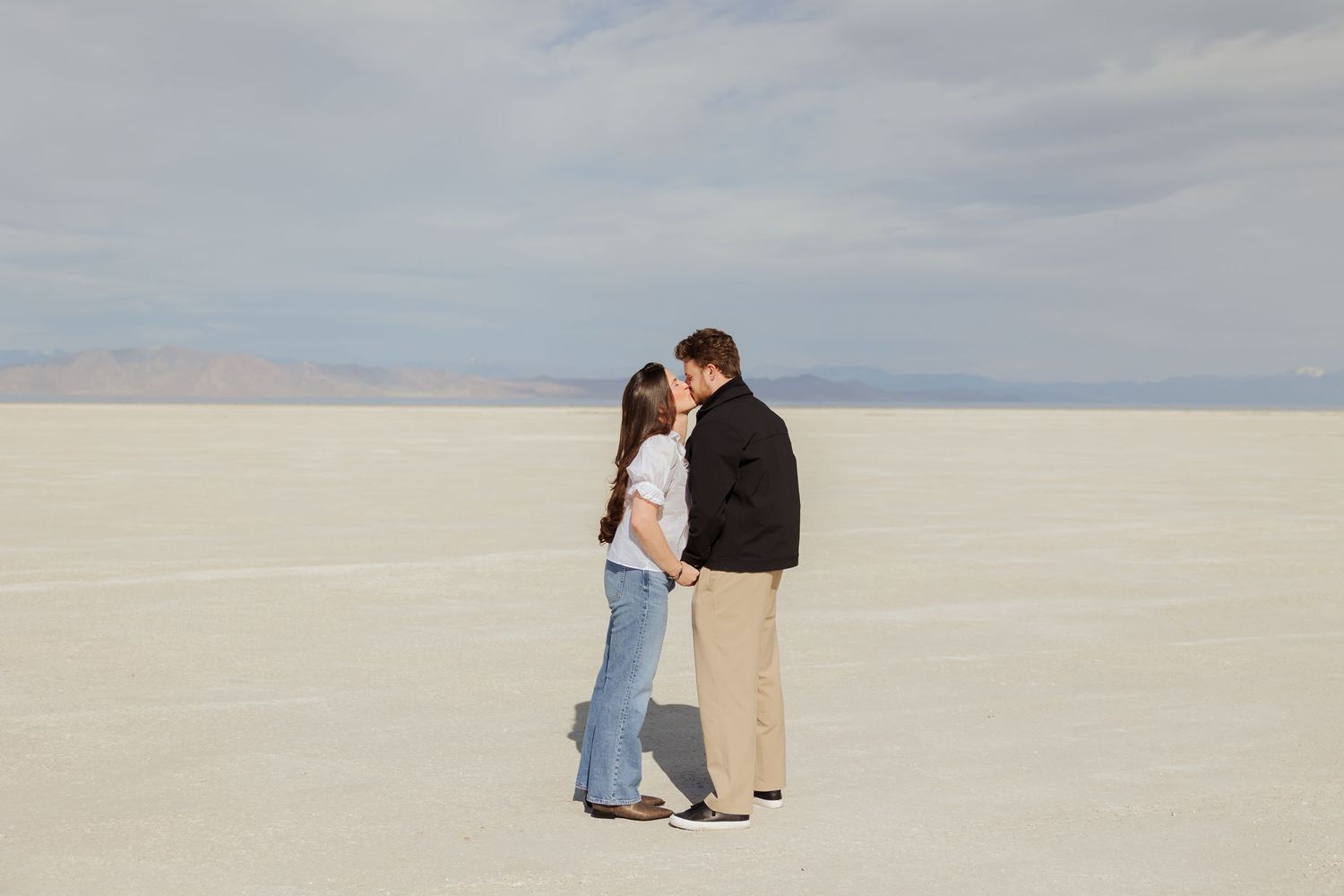 Helicopter Proposal at Stansbury Island in Utah photography by Av Potter Photo a Utah wedding and lifestyle photographer