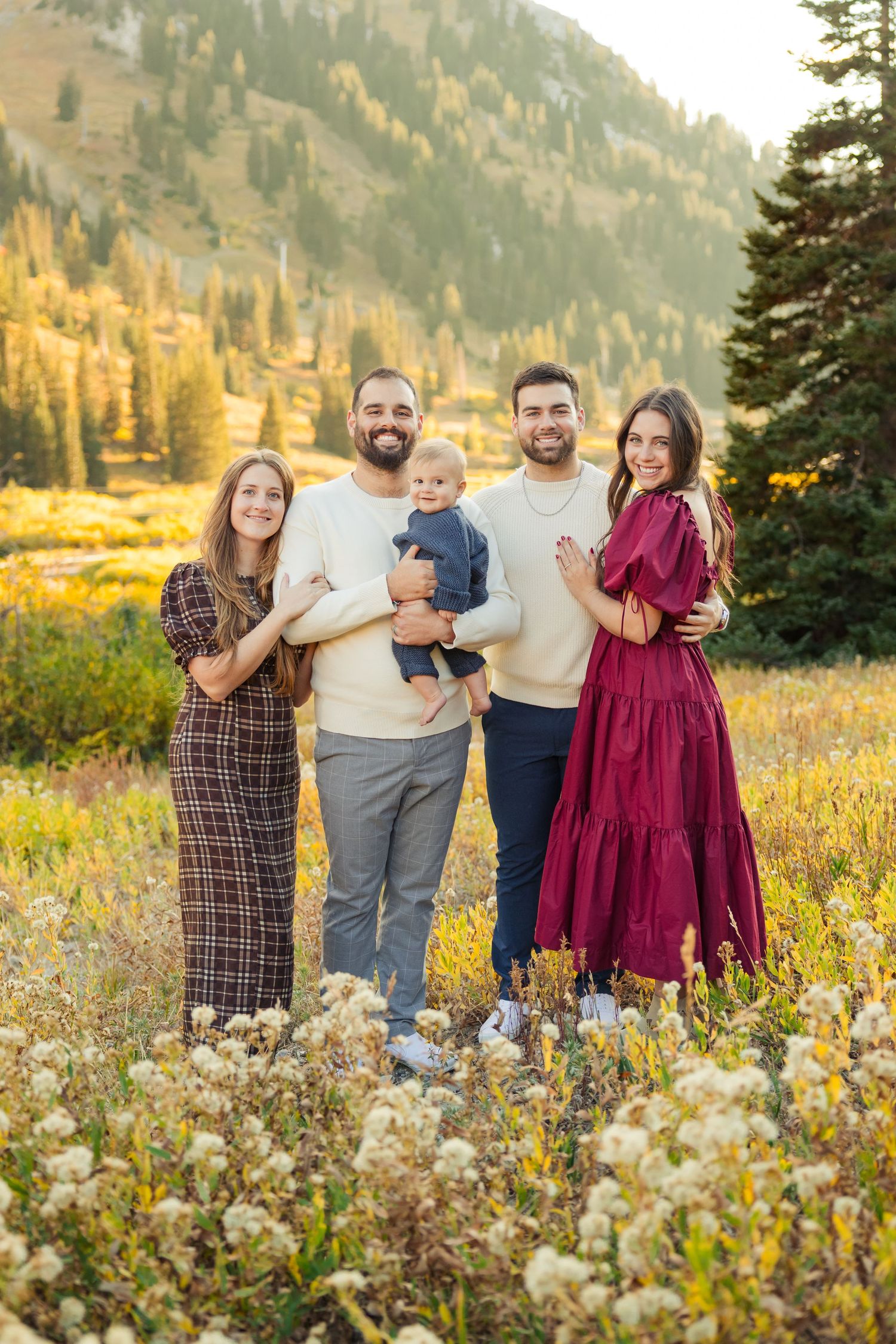 Family photos at Snowbasin in Big Cottonwood Canyon Utah photography by Av Potter Photo a Utah wedding and lifestyle photographer